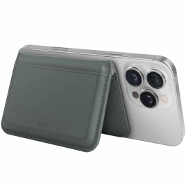 Картхолдер Uniq Lyden DS RFID-Blocking Magnetic Wallet Lichen Green/Ivory (LYDENDSMW-LGRNIVY)