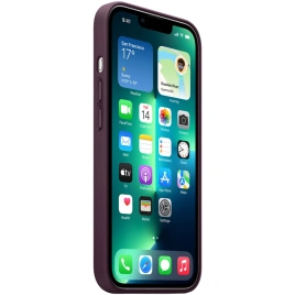Кожаный чехол Apple MagSafe для iPhone 13 Pro Max Тёмная вишня