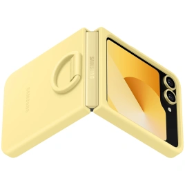 Чехол Samsung Silicone Case with Ring для Galaxy Z Flip6 Yellow