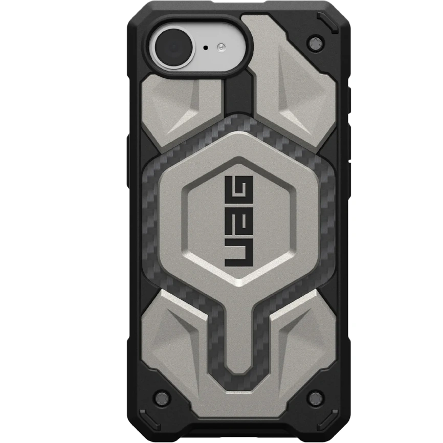 Чехол UAG MagSafe Monarch Pro для iPhone 16e Titanium фото 1