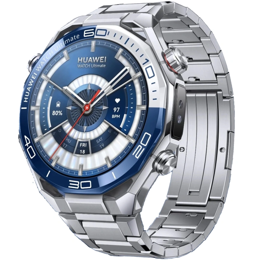 Смарт-часы Huawei Watch Ultimate 2 48mm Blue/Grey-Blue Elast (55020GBJ) фото 1