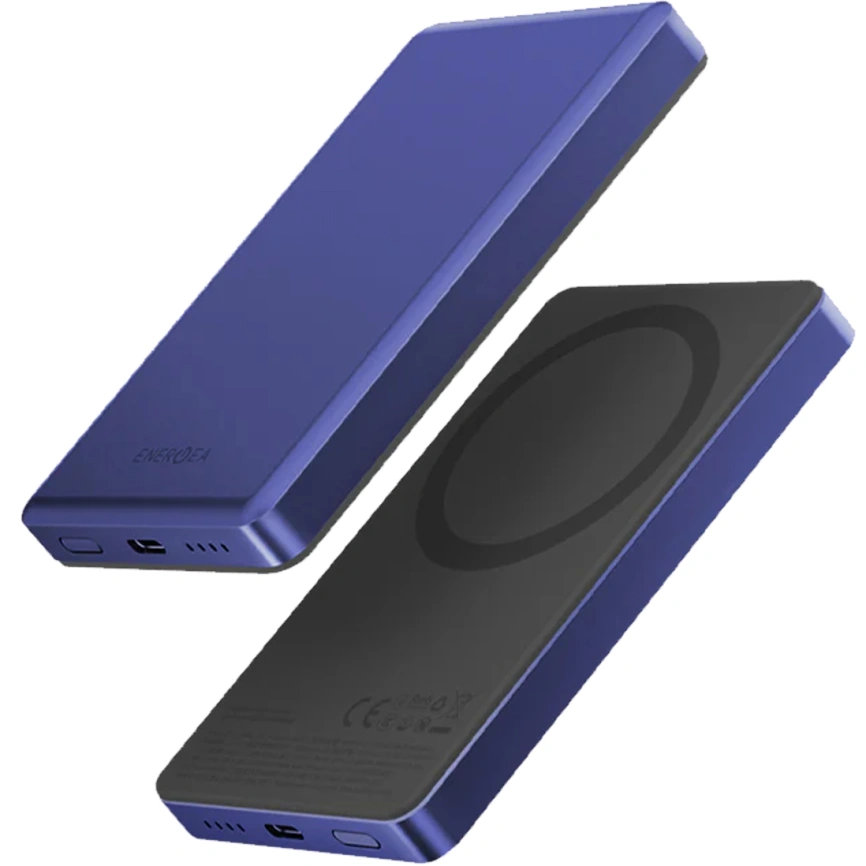 Внешний аккумулятор EnergEA Alupac 10K 10000 mAh Magsafe Indigo Blue (AP-10KQH-BLU-3C) фото 1