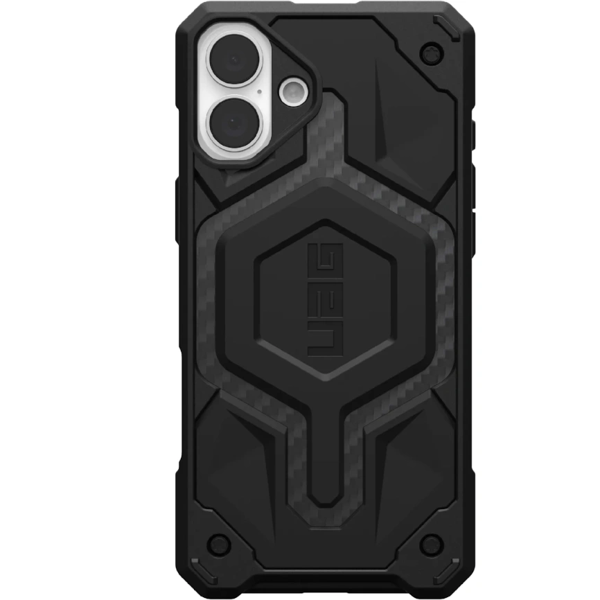 Чехол UAG MagSafe Monarch Pro для iPhone 16 Plus Carbon Fiber фото 1