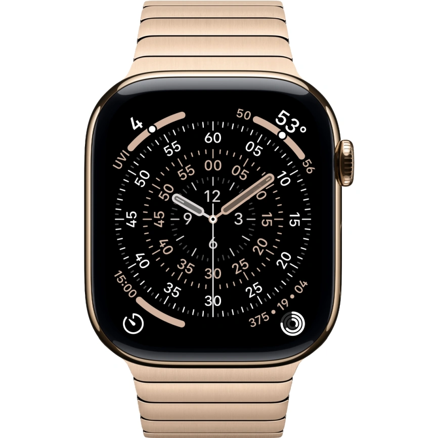 Смарт-часы Apple Watch Series 11 46mm Gold Titanium Case with Gold Link Bracelet фото 3