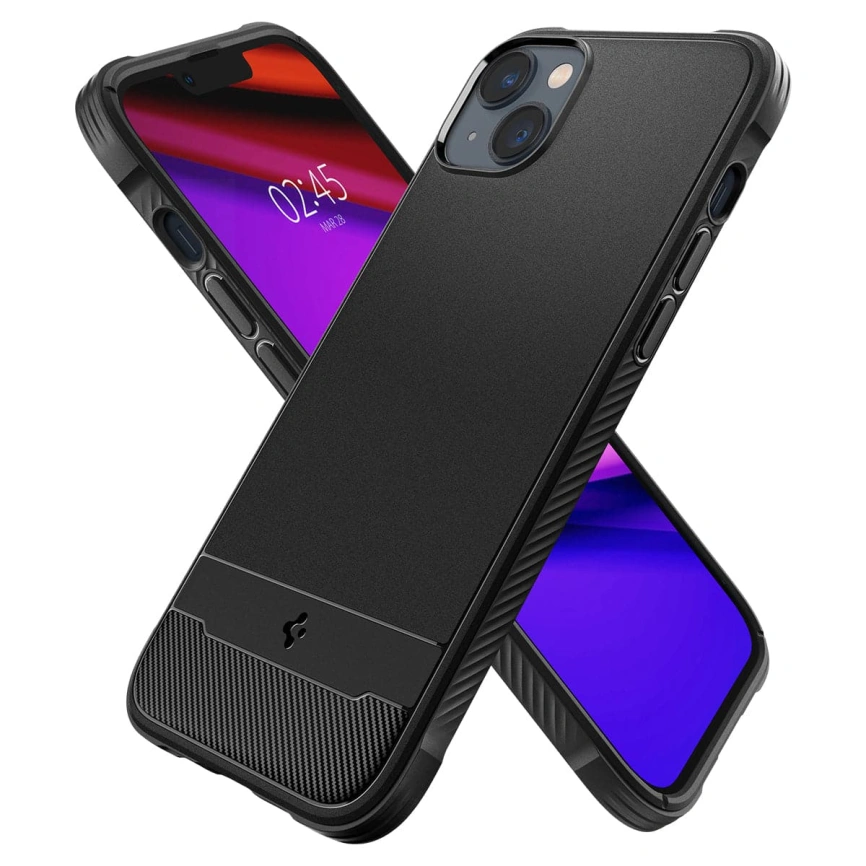 Чехол Spigen Rugged Armor (MagFit) для iPhone 14 (ACS05036) Black фото 1