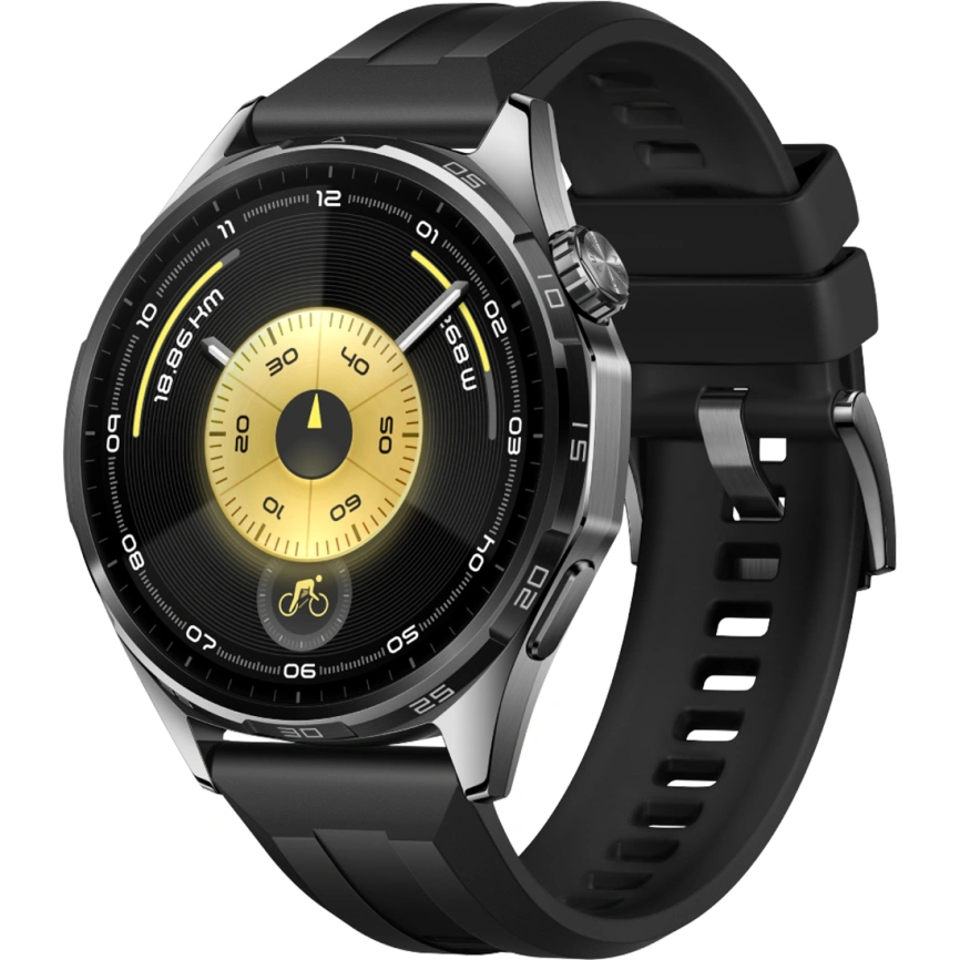 Смарт-часы Huawei Watch GT 6 46mm Black/Black Elast (55020FWF) фото 1