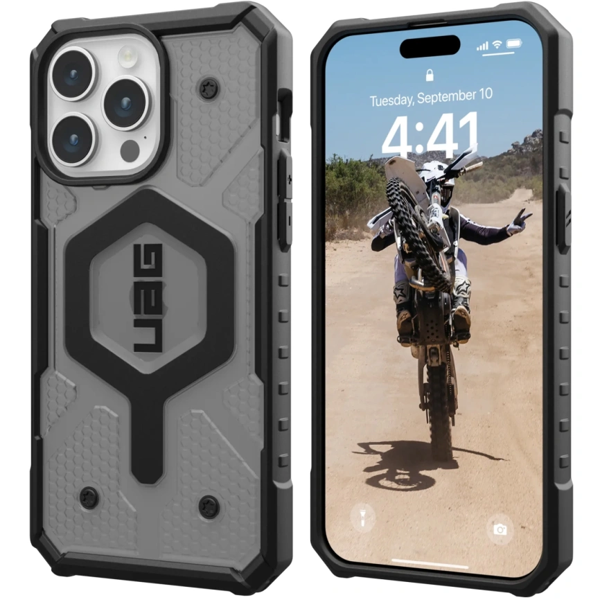 Чехол UAG с поддержкой MagSafe Pathfinder для iPhone 15 Pro Ash (114281113131) фото 5