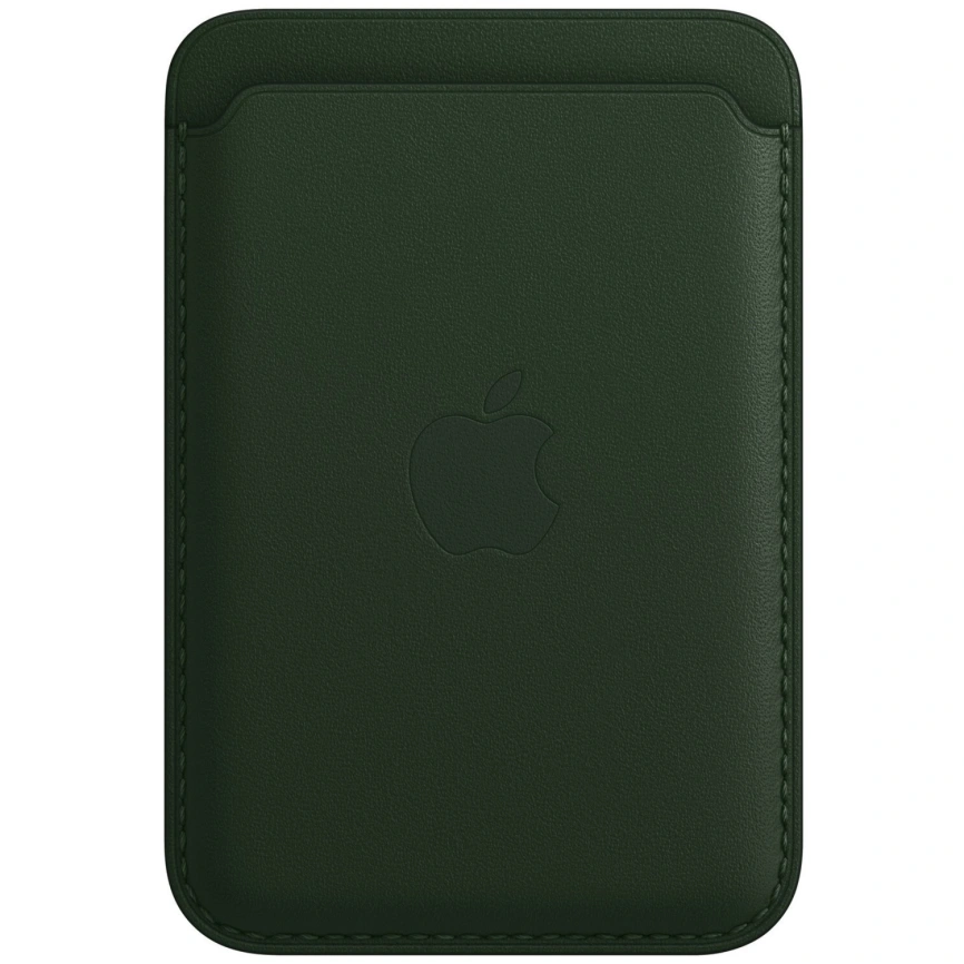 Картхолдер Apple iPhone Leather Wallet with MagSafe Sequoia Green (MM0X3) фото 1