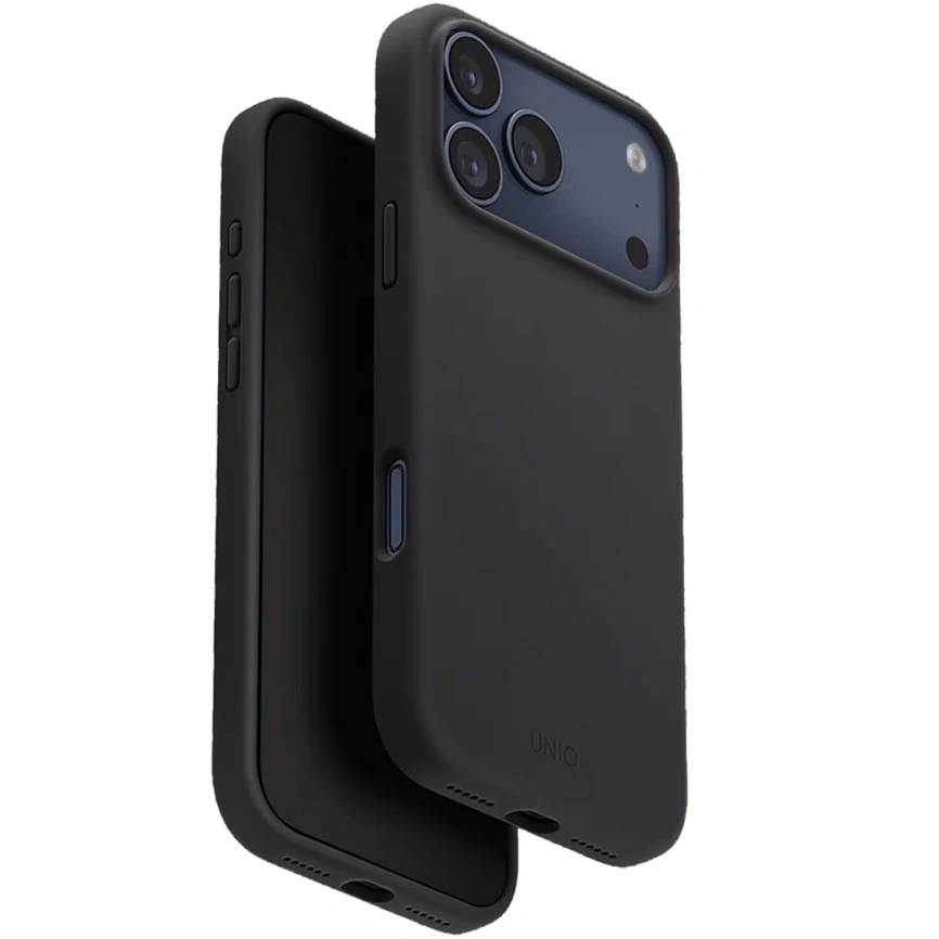 Чехол Uniq Lino Hybrid Silicone Case with MagClick для iPhone 17 Pro Charcoal Gray фото 1