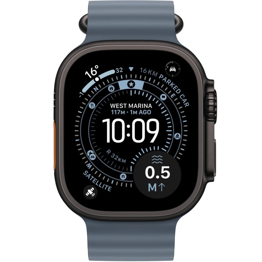 Ремешок Apple Watch Ultra 49mm Anchor Blue Ocean Band - Black Titanium Finish (MGCJ4FE) фото 3