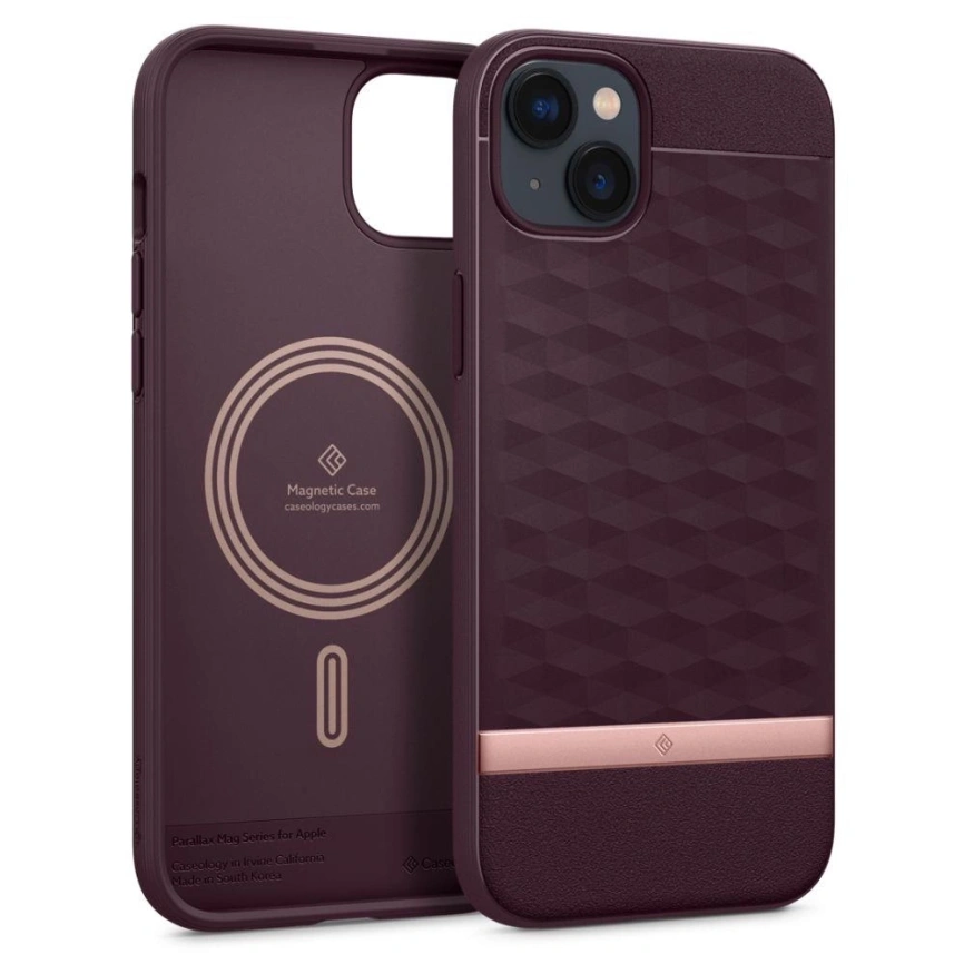Чехол Spigen Caseology Parallax Mag для iPhone 14 (ACS05076) Burgundy фото 1