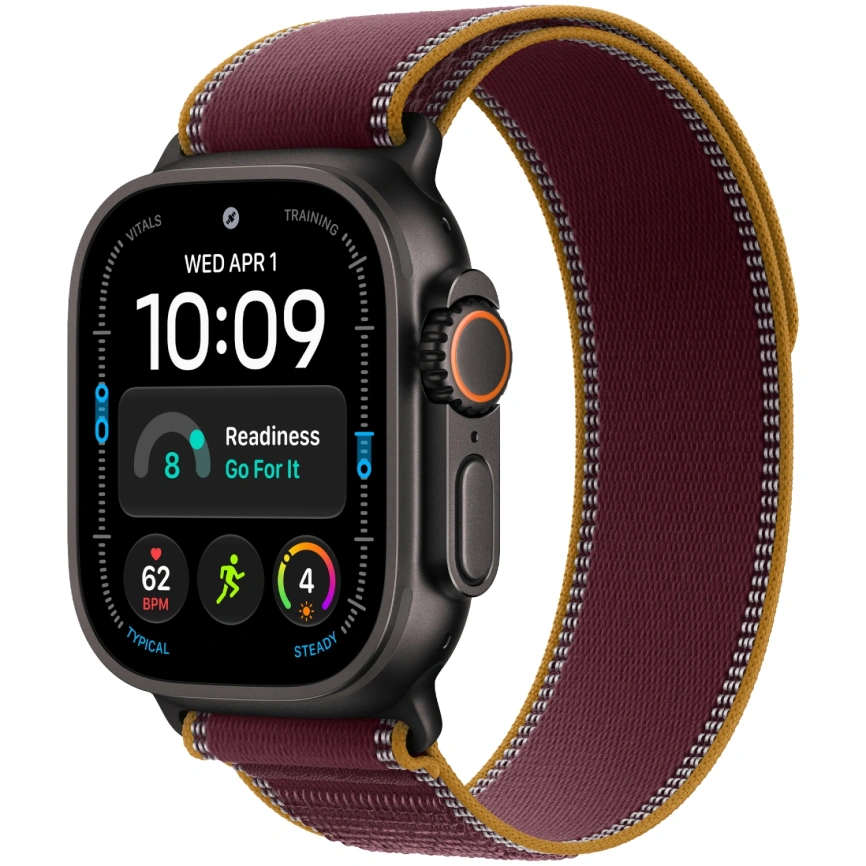 Смарт-часы Apple Watch Ultra 4 (2026) 49mm Black Titanium Case with Burgundy Trail Loop M/L фото 1