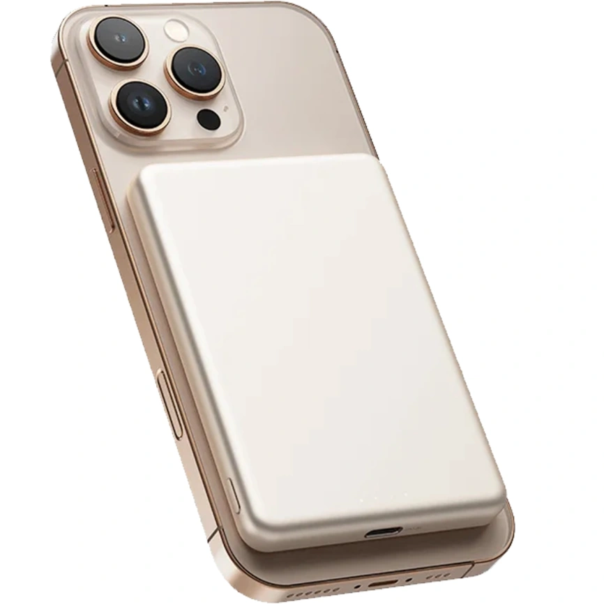 Внешний аккумулятор Xiaomi Super Slim Magnetic Power Bank 5000 mAh Gold фото 2