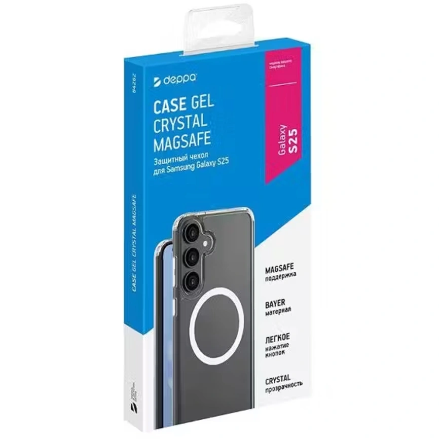 Чехол Deppa Gel Crystal MagSafe для Samsung Galaxy S25 84262 Clear фото 2