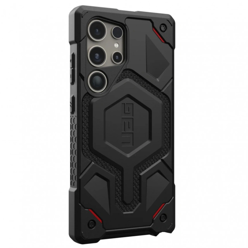 Чехол UAG Monarch PRO with MagSafe для Galaxy S24 Ultra Kevlar-Black фото 2