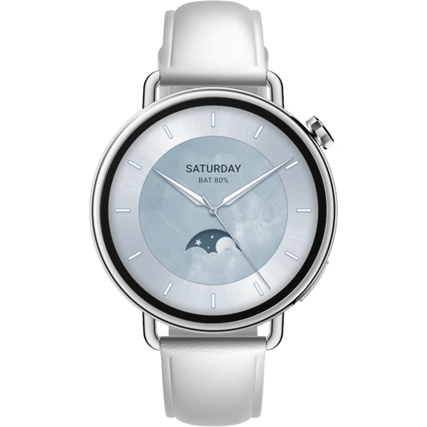 Смарт-часы Xiaomi Watch S4 41mm Leather Strap White фото 2