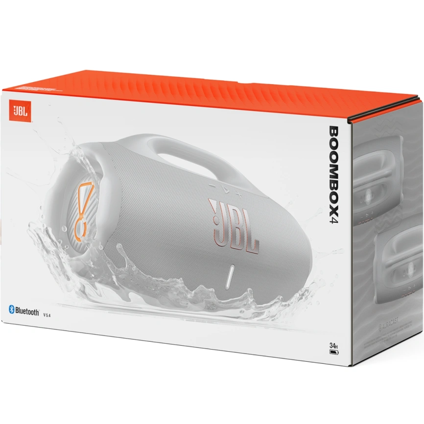 Портативная колонка JBL Boombox 4 White фото 6