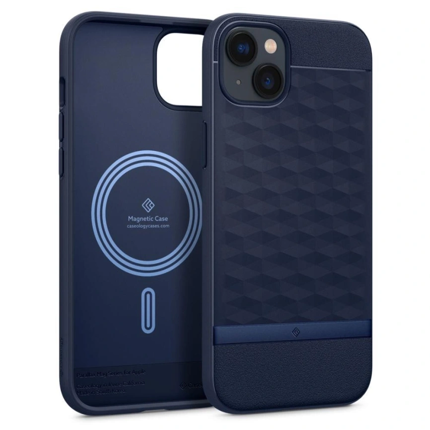 Чехол Spigen Caseology Parallax Mag для iPhone 14 (ACS05075) Midnight Blue фото 1